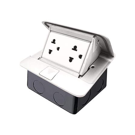 ชุดเต้ารับฝังพื้นอลูมิเนียม BTICINO 150630NA สีเทา