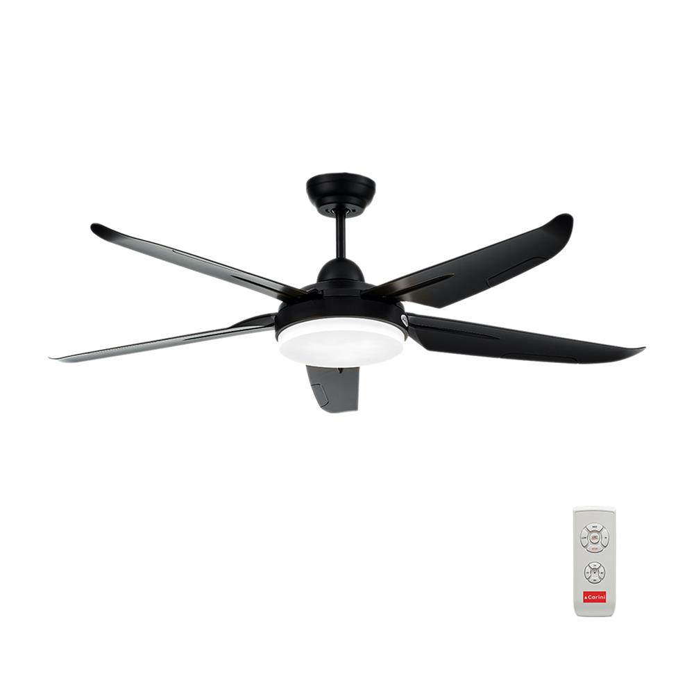พัดลมโคมไฟ LED CARINI 52-5B-1L-BK 52 นิ้ว สีดำ