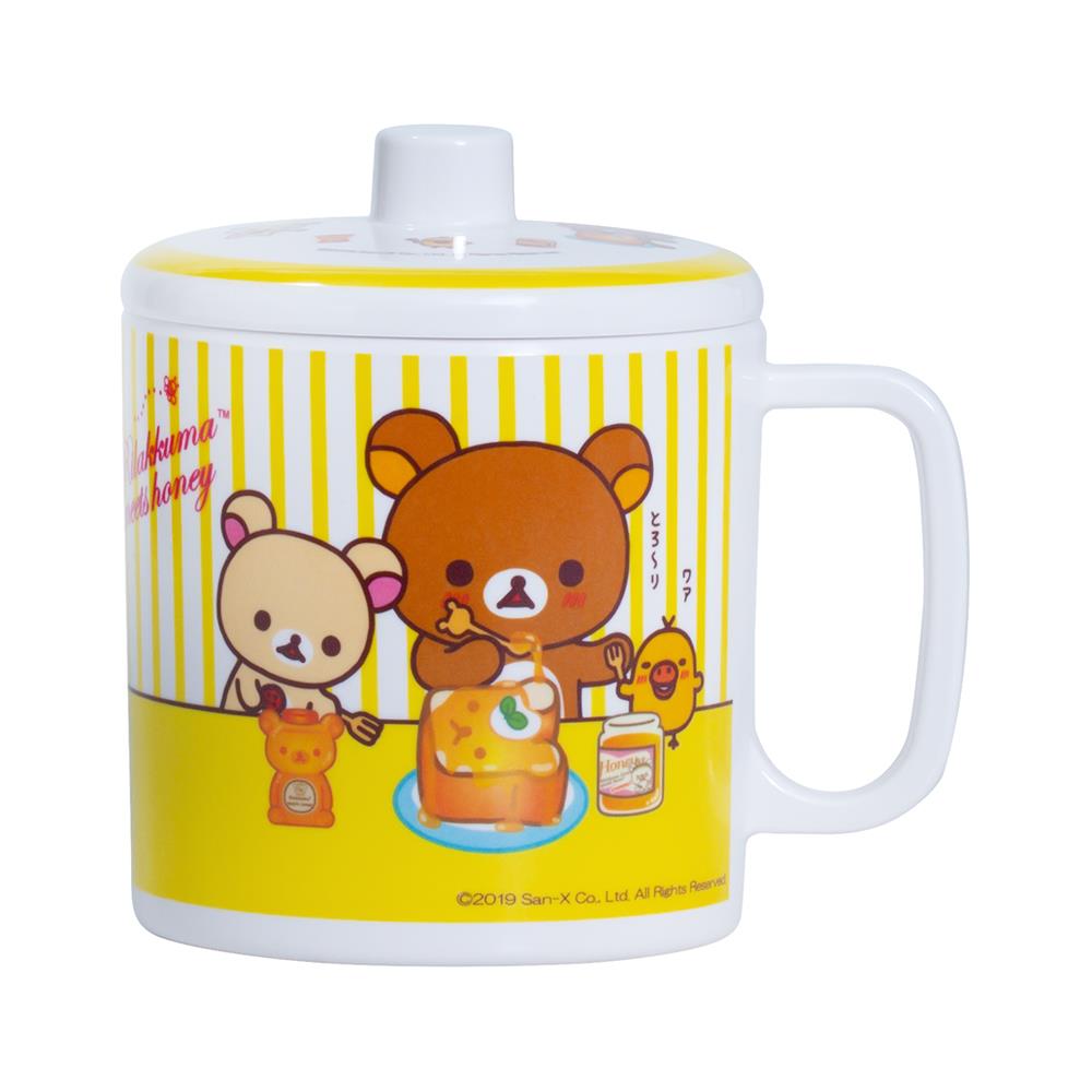 ถ้วยหู+ฝาเมลามีน 700ml SUPERWARE RILAKKUMA MEETS HONEY