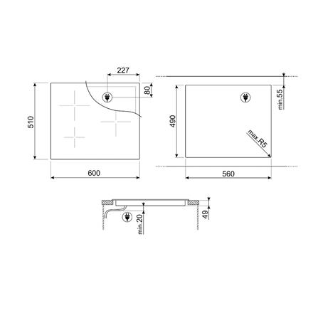 เตาฝังอินดักชัน SMEG SI2M7643B 60 ซม._1