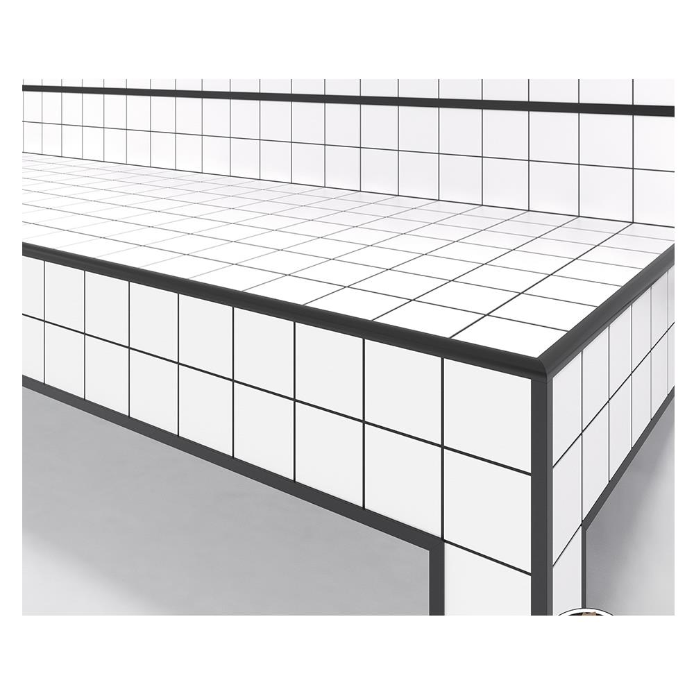 คิ้วอะลูมิเนียมแบบโค้ง HOME 13 มม. 2 ม. สีดำ