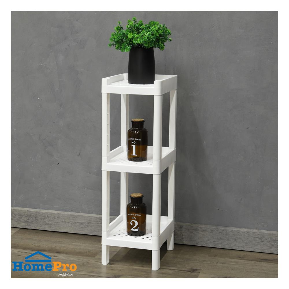 ชั้นวางของแคบ 3 ชั้น STACKO MONO 24x30x76 ซม. สีขาว