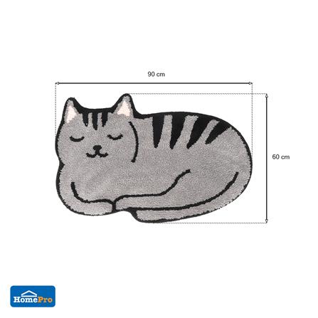 พรม HOME LIVING STYLE CAT 60x90 ซม. สีเทา_5