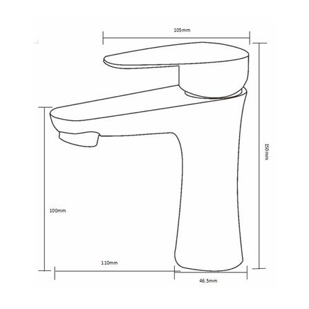 ก๊อกอ่างล้างหน้าเดี่ยว RASLAND RA 3366366 สเตนเลส_3