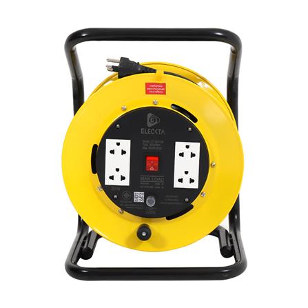 ล้อเก็บสายไฟ 4 ช่อง ELECKTA ET-BD1530 3600 วัตต์ 30 เมตร เหลือง_1