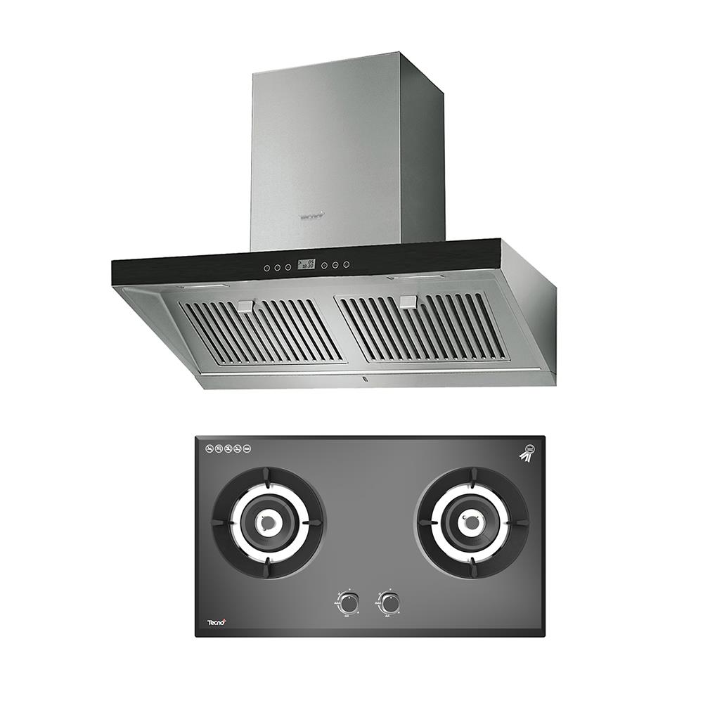 เตาฝัง+เครื่องดูดควัน TECNOPLUS HB207846+HD90N2