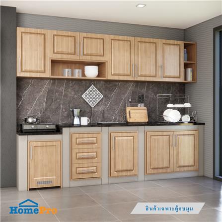 ตู้จบมุมสี่เหลี่ยม UPVC CABIN FURRY 25x60 ซม. สี NATURAL OAK_3