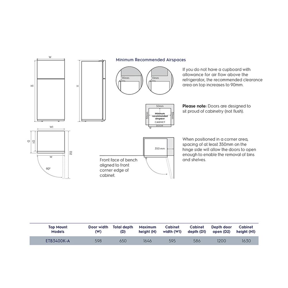 ตู้เย็น 2 ประตู ELECTROLUX ETB3400K-A 11 คิว สีเงิน