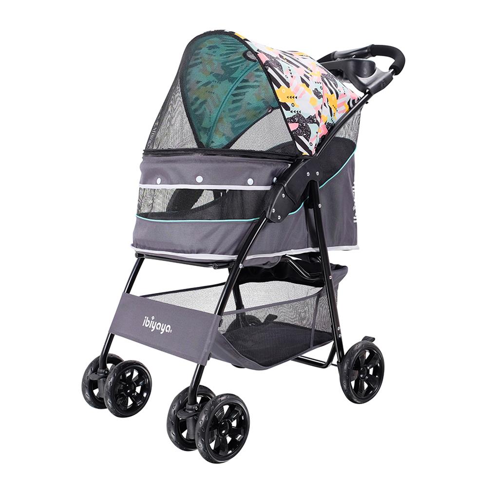 รถเข็นสัตว์เลี้ยง IBIYAYA CLOUD9 สีเทา/เขียว