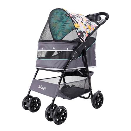 รถเข็นสัตว์เลี้ยง IBIYAYA CLOUD9 สีเทา/เขียว_0