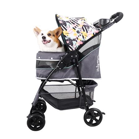 รถเข็นสัตว์เลี้ยง IBIYAYA CLOUD9 สีเทา/เขียว_1