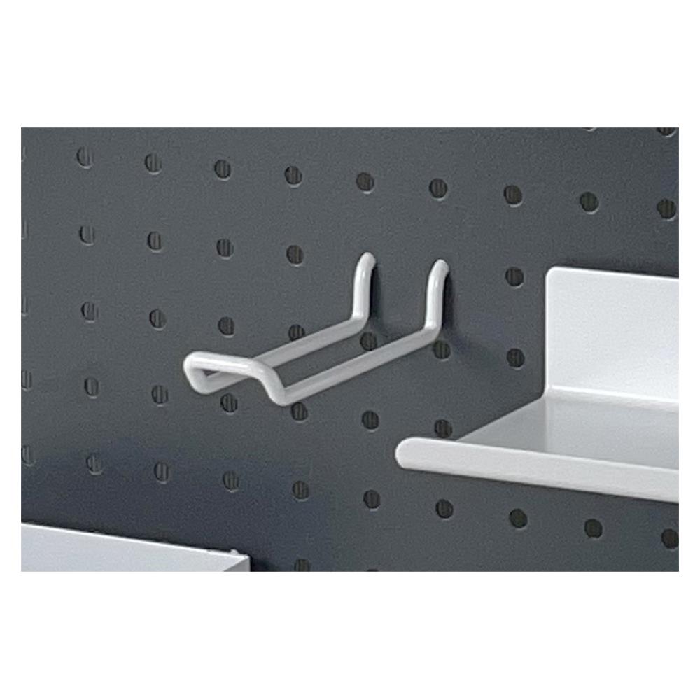 ขอแขวนคู่แบบตรง STACKO 3x10.5x3 ซม. สีขาว แพ็ก 2 ชิ้น