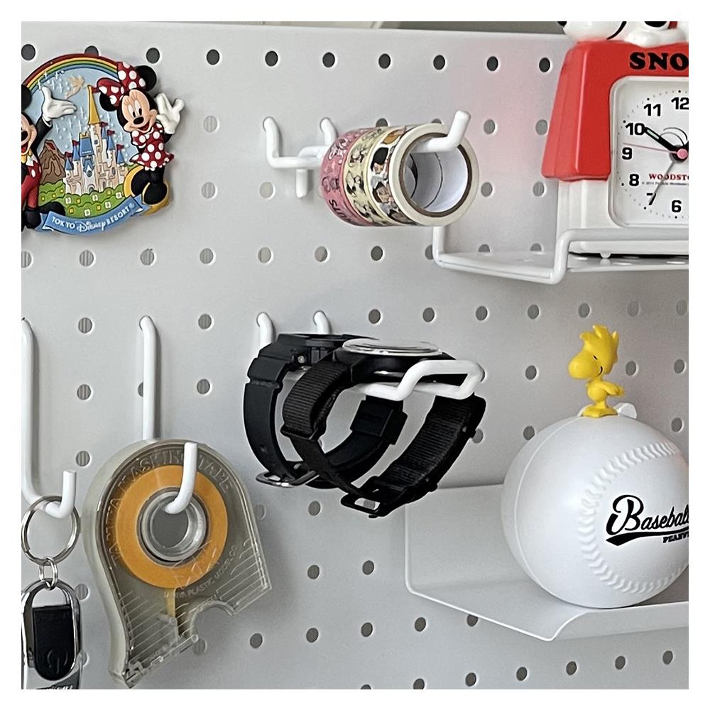 ขอแขวนคู่แบบตรง STACKO 3x10.5x3 ซม. สีขาว แพ็ก 2 ชิ้น