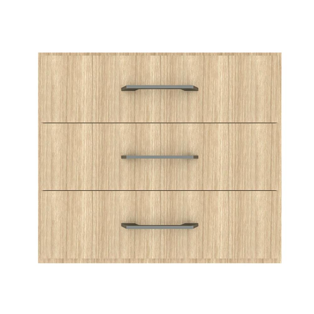 ตู้ลิ้นชัก 3 ชั้น PARAZZO ENZO มือจับดำ 70x60 ซม. สีเนเชอรอลโอ๊ค