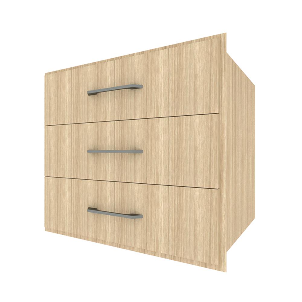 ตู้ลิ้นชัก 3 ชั้น PARAZZO ENZO มือจับดำ 70x60 ซม. สีเนเชอรอลโอ๊ค