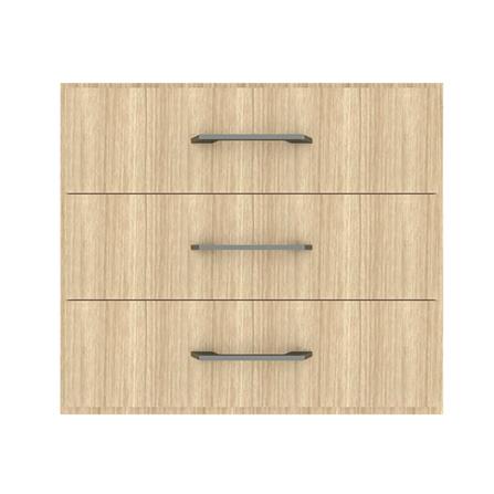 ตู้ลิ้นชัก 3 ชั้น PARAZZO ENZO มือจับดำ 70x60 ซม. สีเนเชอรอลโอ๊ค