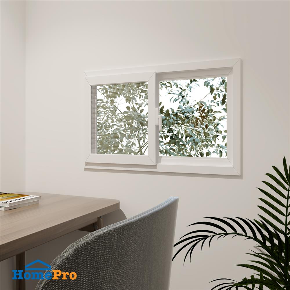 หน้าต่างบานเลื่อน UPVC S-S มุ้ง AZLE-EURO FRAME 80X50 ซม. สีขาว
