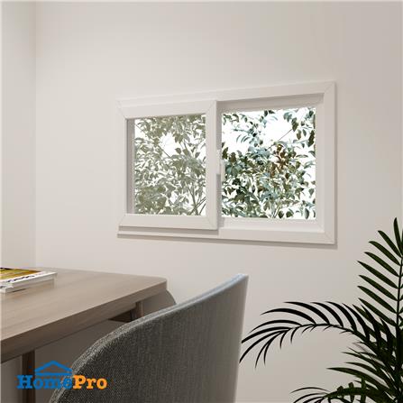 หน้าต่างบานเลื่อน UPVC S-S มุ้ง AZLE-EURO FRAME 80X50 ซม. สีขาว_2