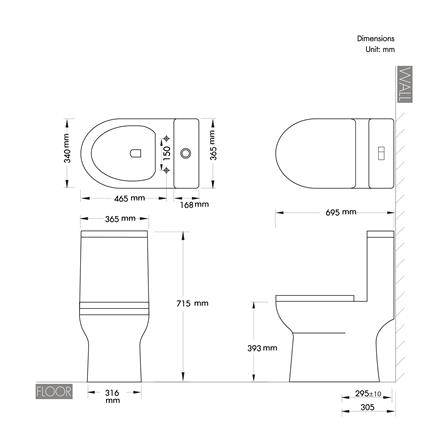 สุขภัณฑ์ 1 ชิ้น NASCO NC-8667S-WA 3/6L สีขาว_1