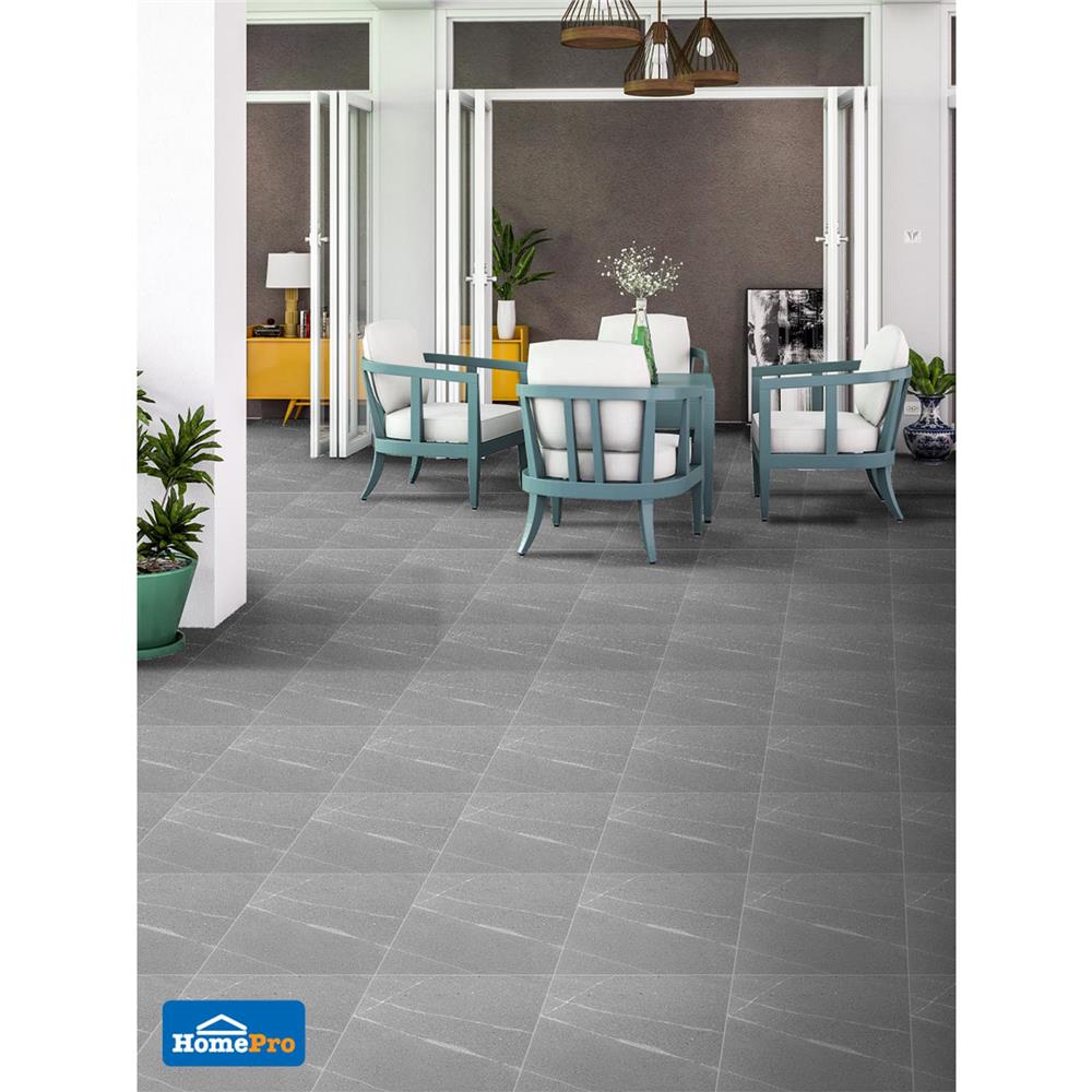 กระเบื้องพื้นพอร์ซเลน 12x12 นิ้ว COTTO ฟอลคอน เทาเข้ม PM