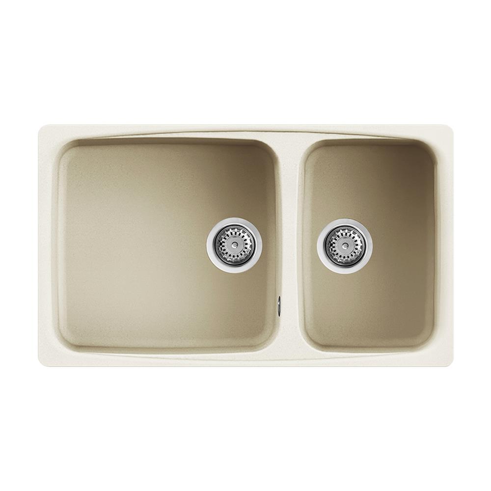 ซิงค์ฝัง 2 หลุม METRIX DELLA450 แกรนิต สีครีม