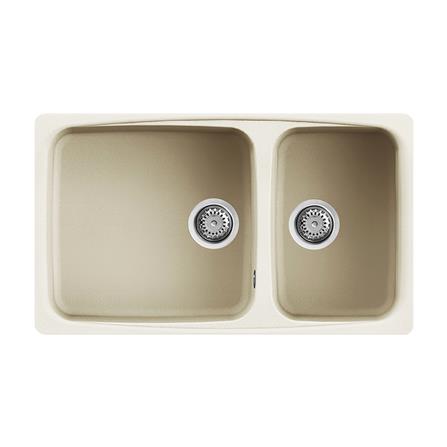 ซิงค์ฝัง 2 หลุม METRIX DELLA450 แกรนิต สีครีม_0