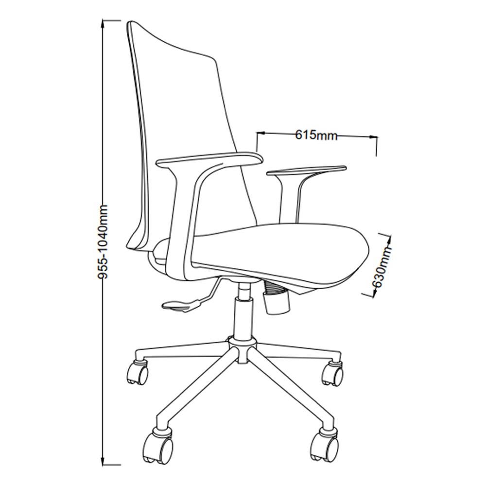 เก้าอี้สำนักงาน FURDINI MAXI สีเทา/ดำ