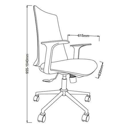 เก้าอี้สำนักงาน FURDINI MAXI สีเทา/ดำ_14