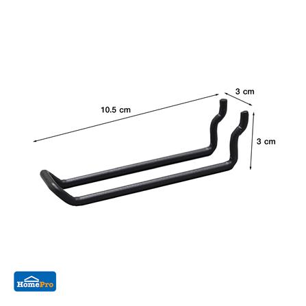 ขอแขวนคู่แบบตรง STACKO 3x10.5x3 ซม. สีเทา แพ็ก 2 ชิ้น_7