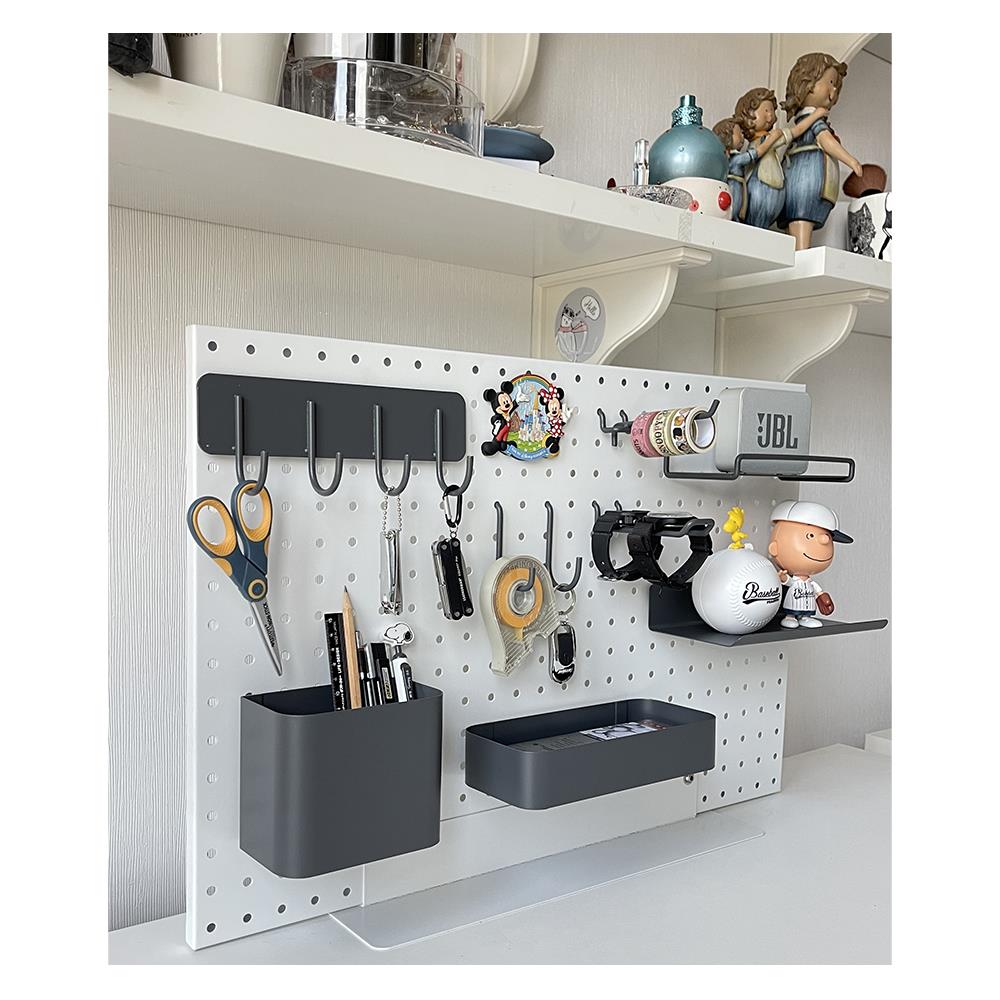 ขอแขวนเดี่ยวแบบตรง STACKO 3x10.5x3 ซม. สีเทา แพ็ก 2 ชิ้น