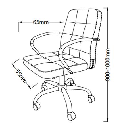 เก้าอี้สำนักงาน FURDINI RITZ สีดำ_12