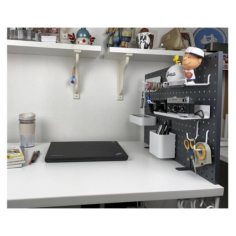 ชุดขายึดโต๊ะสำหรับแผงเหล็ก STACKO สีเทา แพ็ก 2 ชิ้น