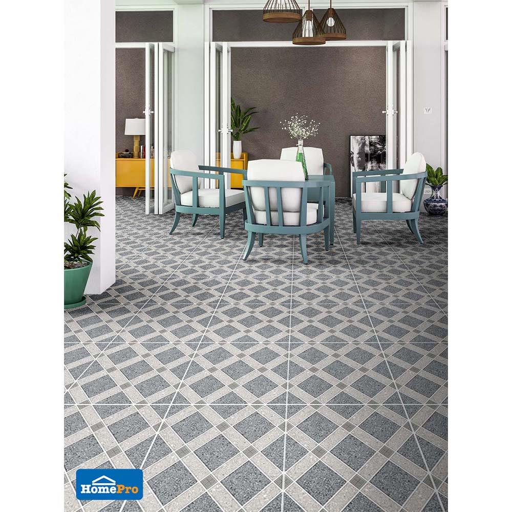 กระเบื้องพื้น 16x16 นิ้ว DURAGRES สราญรมย์ เทา A 0.96M2