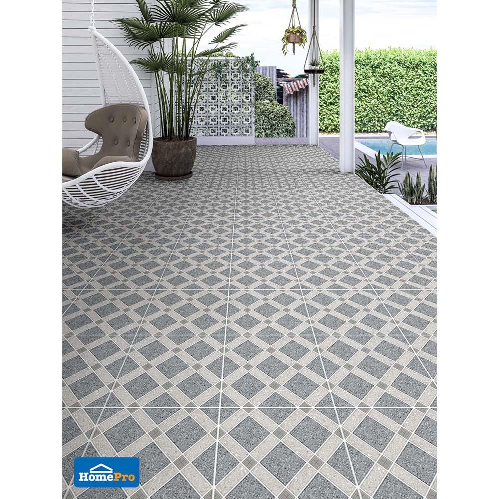 กระเบื้องพื้น 16x16 นิ้ว DURAGRES สราญรมย์ เทา A 0.96M2