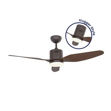 พัดลมโคมไฟ LED WINFAVOUR TC15 18 วัตต์ DAYLIGHT/WARMWHITE/COOLWHITE 46 นิ้ว 1 หัว สีน้ำตาลรมดำ_0