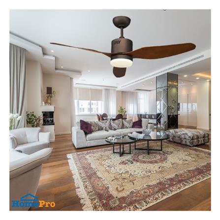 พัดลมโคมไฟ LED WINFAVOUR TC15 18 วัตต์ DAYLIGHT/WARMWHITE/COOLWHITE 46 นิ้ว 1 หัว สีน้ำตาลรมดำ_2