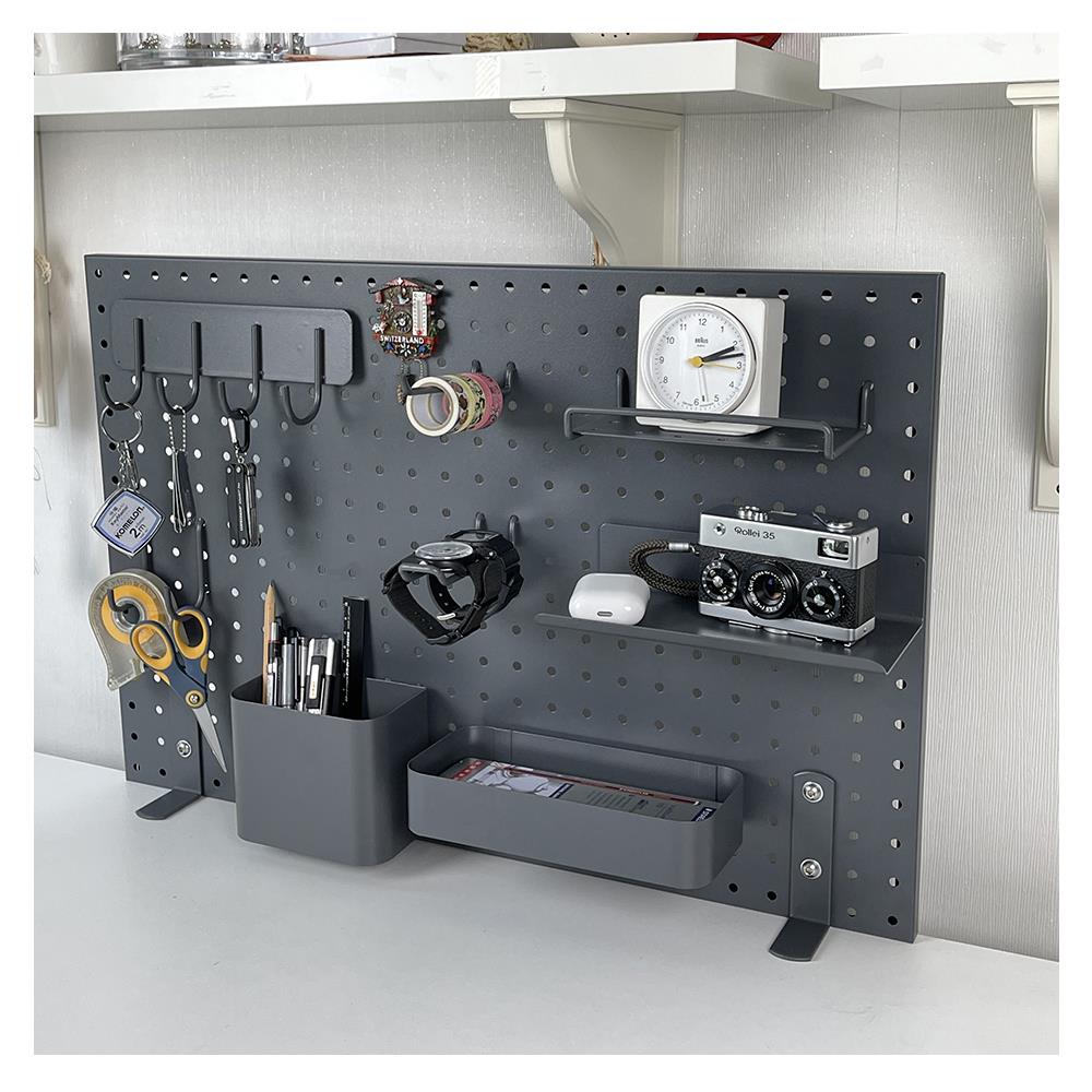 ถาดวางของเหล็กรูกลม STACKO 8x5.5x4 ซม. สีเทา