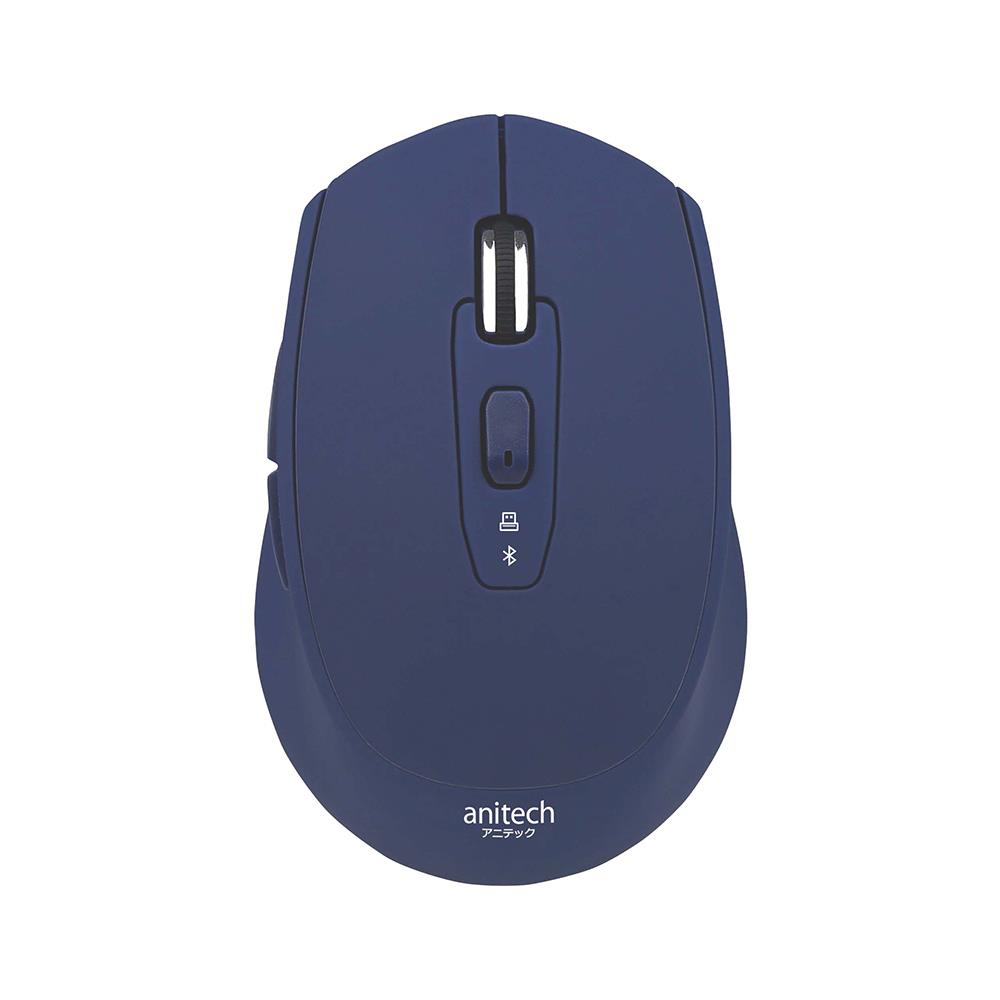เม้าส์ไร้สาย 2 ฟังก์ชัน ANITECH W226 สีน้ำเงิน