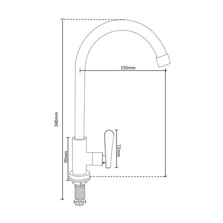 ก๊อกซิงค์เดี่ยว เคาน์เตอร์ BEN BN FIX-304_1