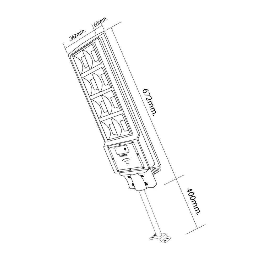 ไฟถนน SOLAR LAMPTAN SUNNY 150 วัตต์ DAYLIGHT สีดำ