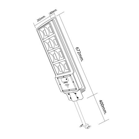 ไฟถนน SOLAR LAMPTAN SUNNY 150 วัตต์ DAYLIGHT สีดำ_5
