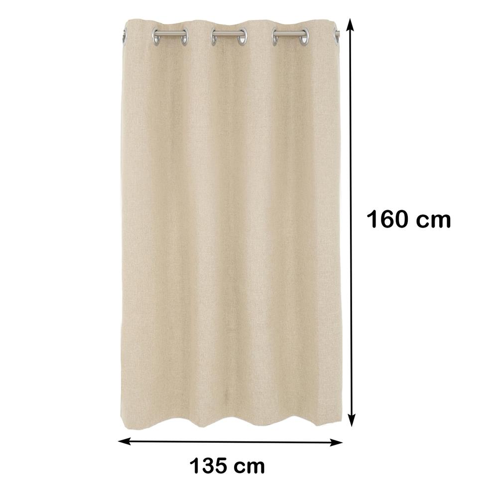 ผ้าม่าน EYELET HOME LIVING STYLE PALE UV 135X160 ซม. สีครีม