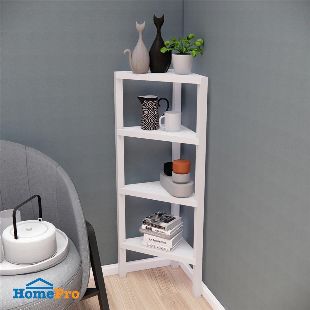 ชั้นวางของเข้ามุม 4 ชั้น STACKO BRICK 46.5x33x100 ซม. สีขาว