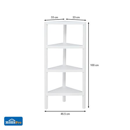 ชั้นวางของเข้ามุม 4 ชั้น STACKO BRICK 46.5x33x100 ซม. สีขาว_5