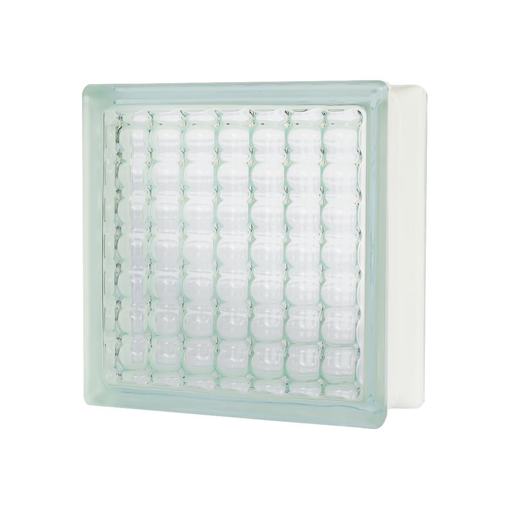 อิฐแก้ว 19x19x8 ซม. ช้างแก้ว หวายแก้ว ใส