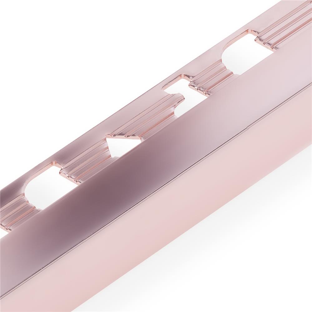 คิ้วอะลูมิเนียมแบบเหลี่ยม DP 12 มม. 2 ม. สีนาก