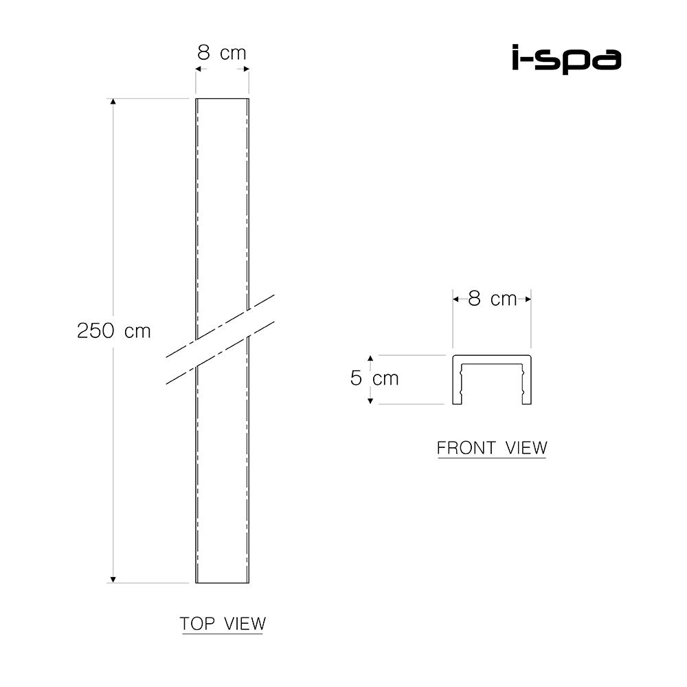 SHOWER CURB BATHROOM DESIGN BD-ST-SIN10(BL) 8X250X5CM BLACK