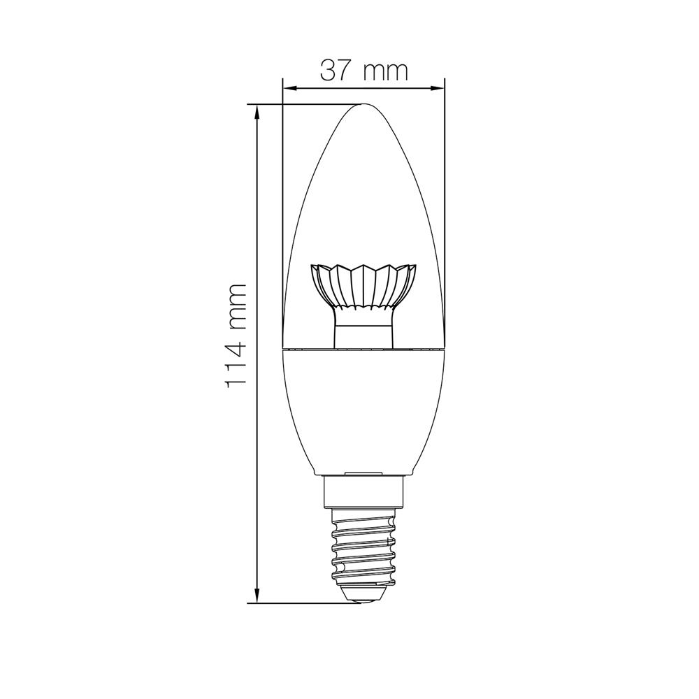 หลอด LED LEKISE C35 CANDLE STAR 4 วัตต์ WARMWHITE E14