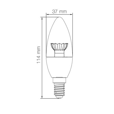 หลอด LED LEKISE C35 CANDLE STAR 4 วัตต์ WARMWHITE E14_2