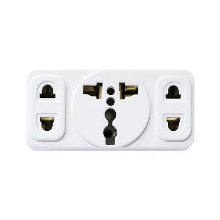 ปลั๊กแปลง 2 ขาแบน 3 ช่อง DATA DP5 2300 วัตต์ สีขาว_0